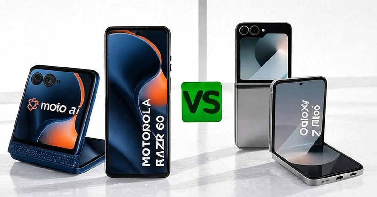 qual o melhor Motorola Razr 60 ou Galaxy Z Flip6