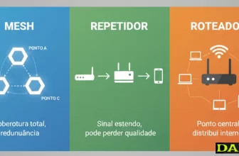Mesh vs repetidor vs roteador: quando cada um realmente compensa