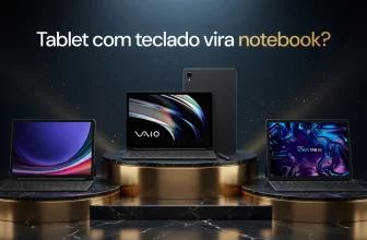 Tablet com teclado vira notebook