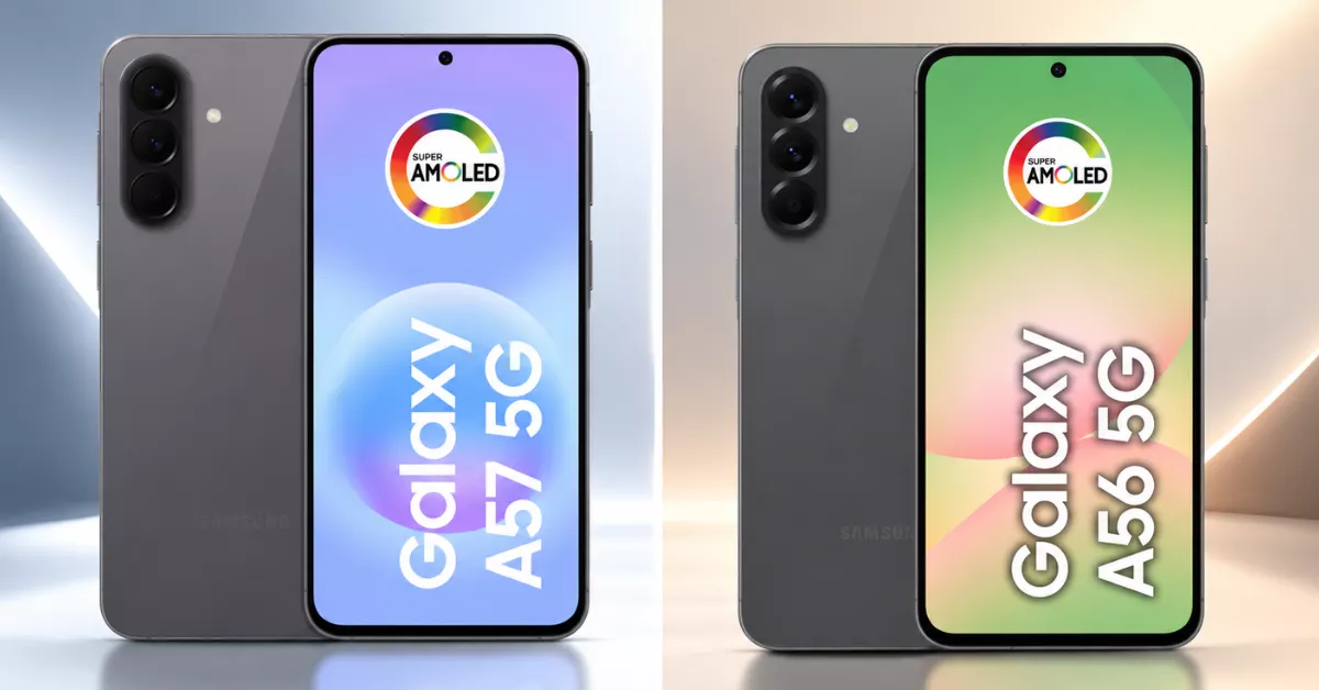 galaxy a57 vs a56 qual a diferença